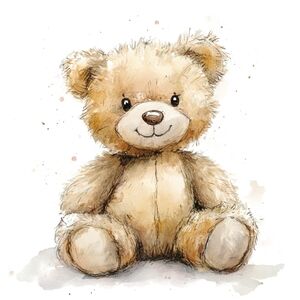 6pc Teddy Bear Prints